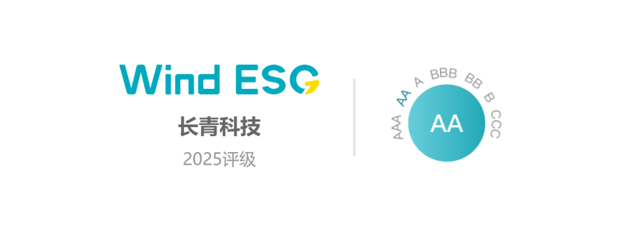 祝賀長(zhǎng)青科技榮獲“上市公司W(wǎng)ind ESG AA”評(píng)級(jí)！